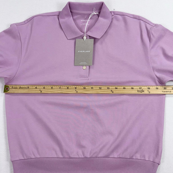 NWT Everlane The Organic Cotton Polo Shirt Short Sleeve Women's Small Mauve - Picture 12 of 15